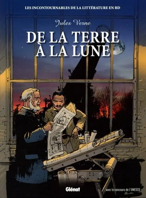 Couverture de l'album Les Incontournables de la littérature en BD Tome 27 De la Terre à la Lune
