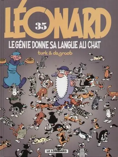 Couverture de l'album Léonard Tome 35 Le génie donne sa langue au chat