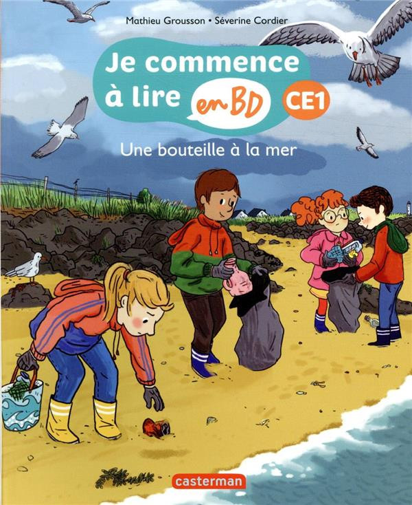 Couverture de l'album Je commence à lire en BD CE1 Tome 4 Une bouteille à la mer