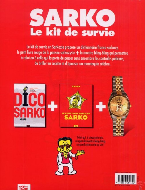 Verso de l'album Sarko: le kit de survie