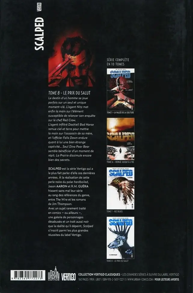 Verso de l'album Scalped Tome 8 Le Prix du salut