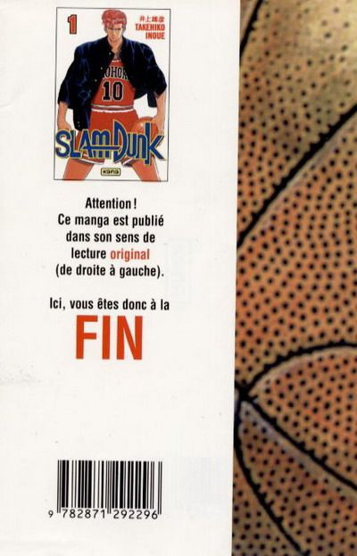 Verso de l'album Slam Dunk #1