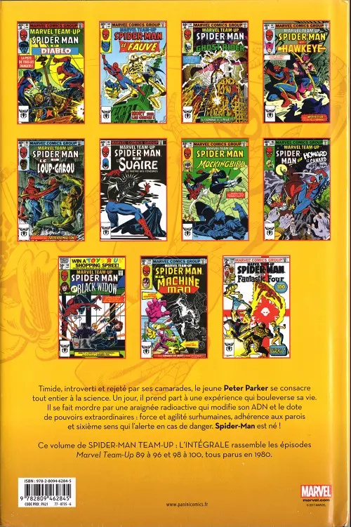 Verso de l'album Spider-Man Team-Up Tome 7 1980