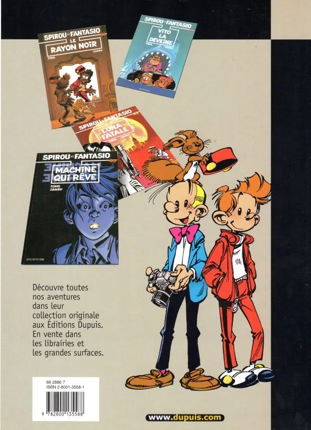 Verso de l'album Spirou et Fantasio Le Réveil du Z