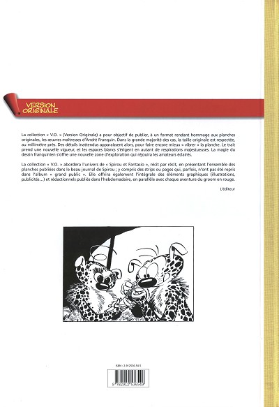 Verso de l'album Spirou et Fantasio - L'intégrale Version Originale Le nid des Marsupilamis