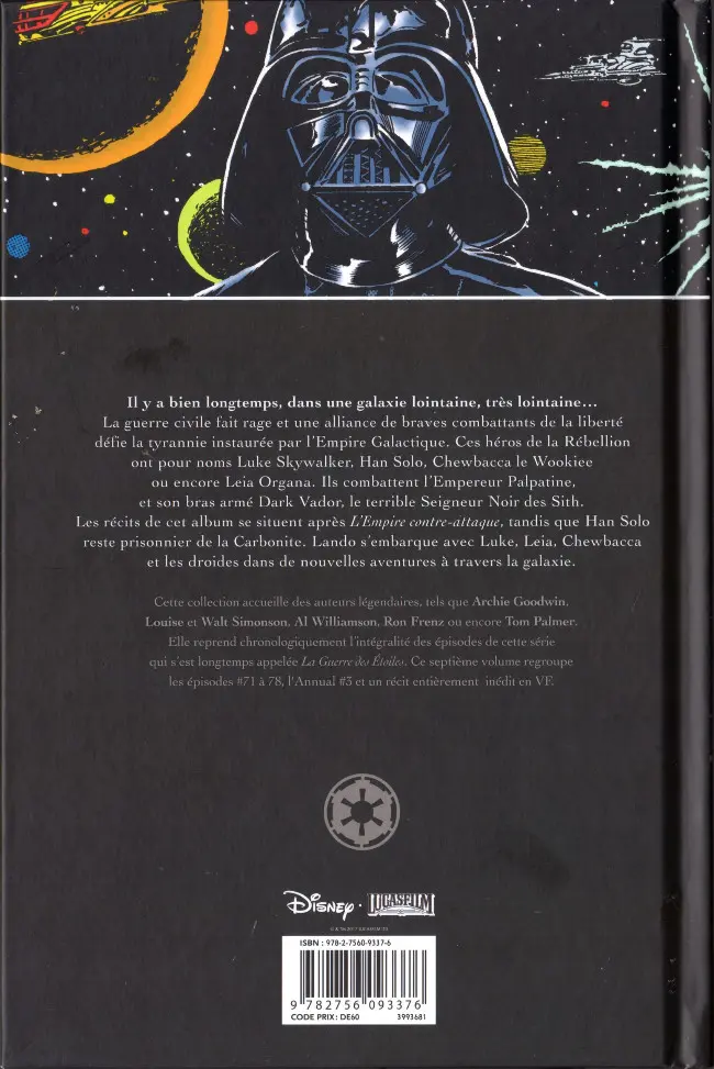 Verso de l'album Star Wars - Classic Tome 7