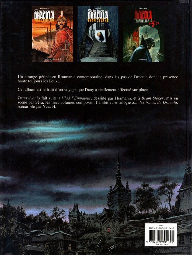 Verso de l'album Sur les traces de Dracula Tome 3 Transylvania