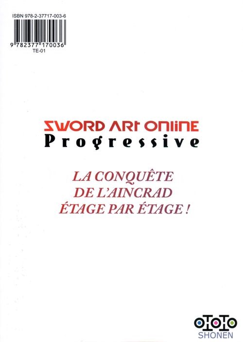 Verso de l'album Sword Art Online - Progressive 005