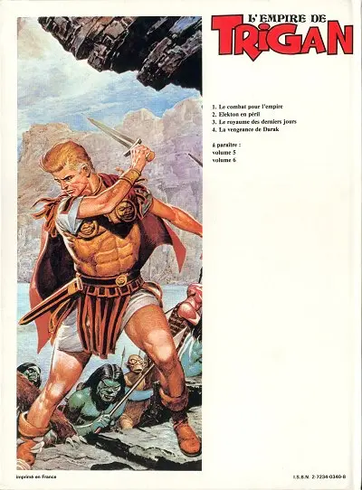 Verso de l'album Trigan Tome 7 Le royaume des derniers jours