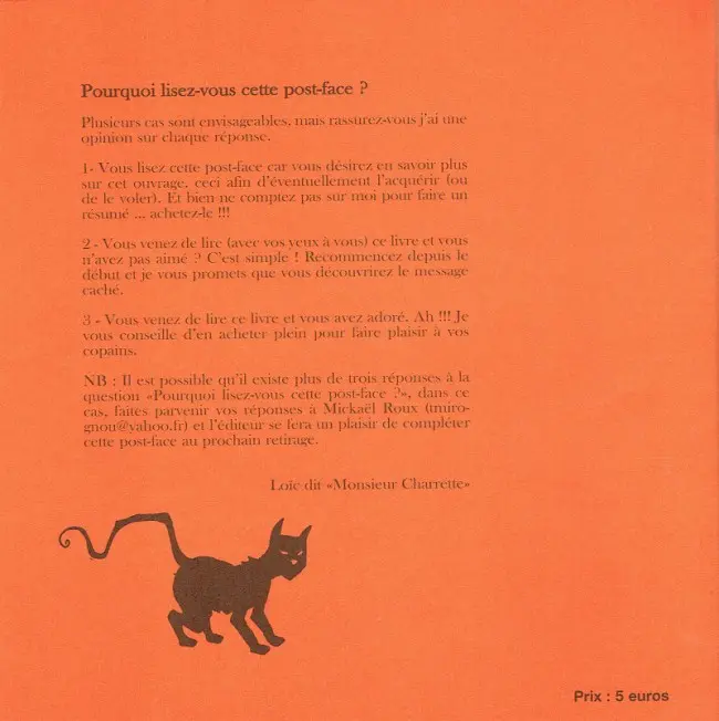 Verso de l'album Un dimanche soir sur la terre
