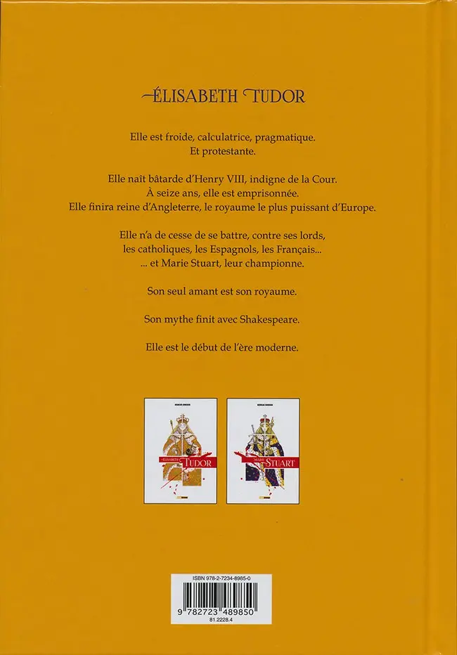 Verso de l'album La Vierge et la Putain Élisabeth Tudor