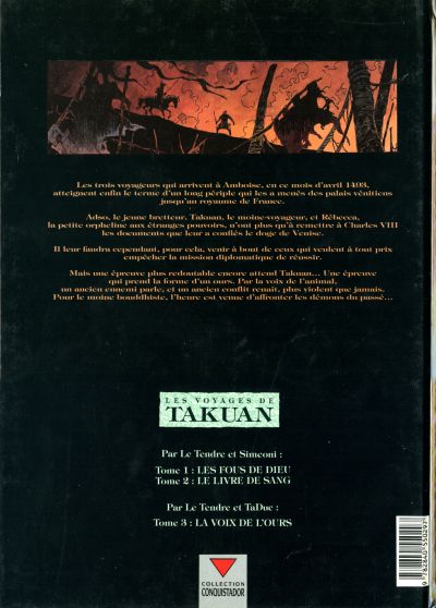 Verso de l'album Les Voyages de Takuan Tome 3 La Voix de l'ours