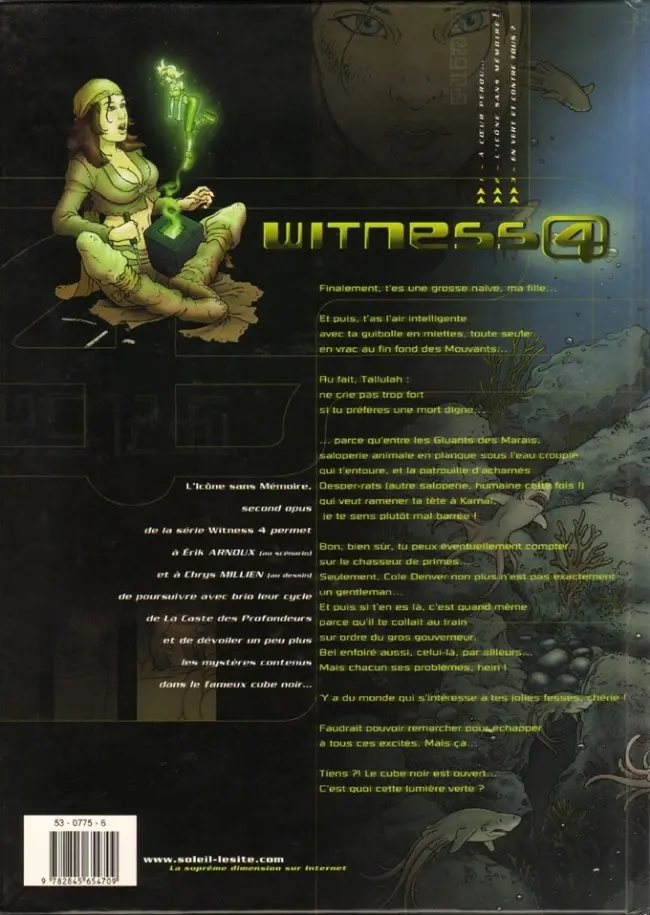 Verso de l'album Witness 4 Tome 2 L'icône sans mémoire !