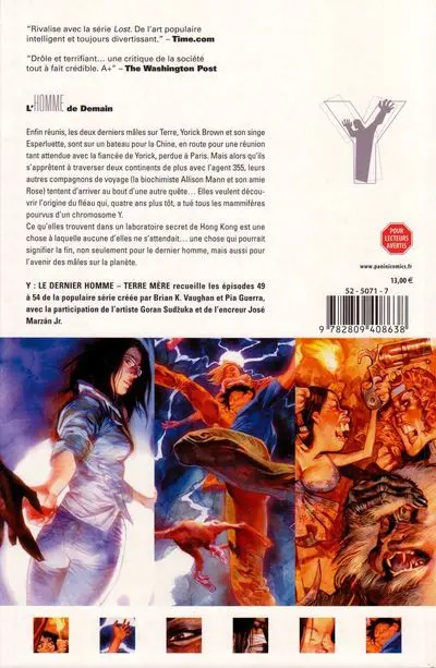 Verso de l'album Y le dernier homme Tome 9 Terre Mère
