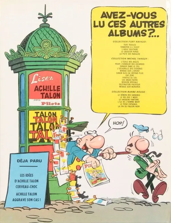 Verso de l'album Achille Talon Tome 3 Achille Talon persiste et signe !