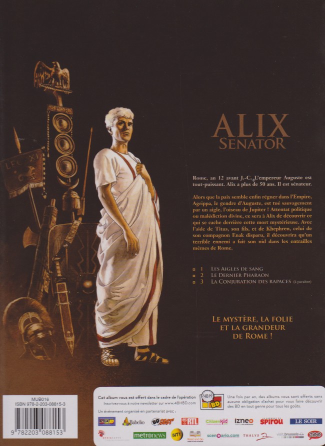 Verso de l'album Alix Senator Tome 1 Les Aigles de sang