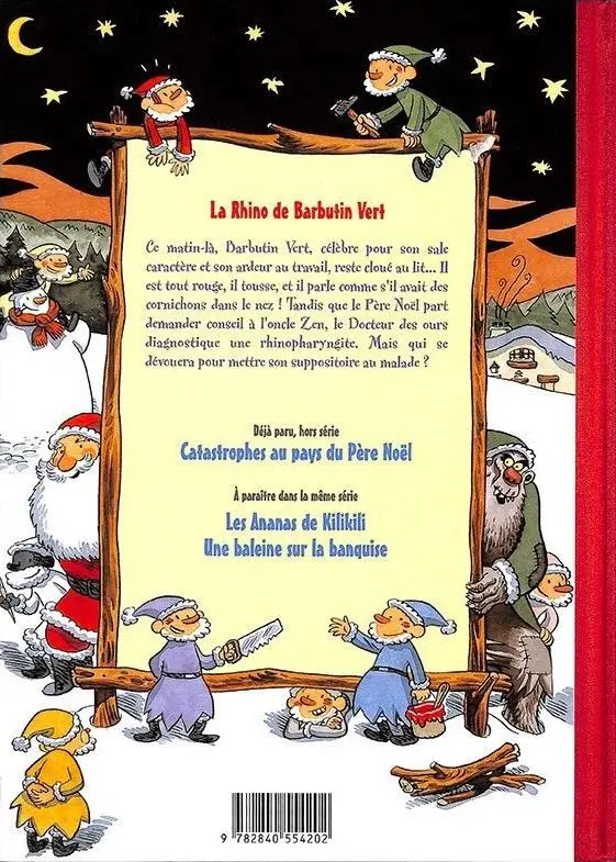 Verso de l'album Les Barbutins Tome 1 La rhino de Barbutin vert
