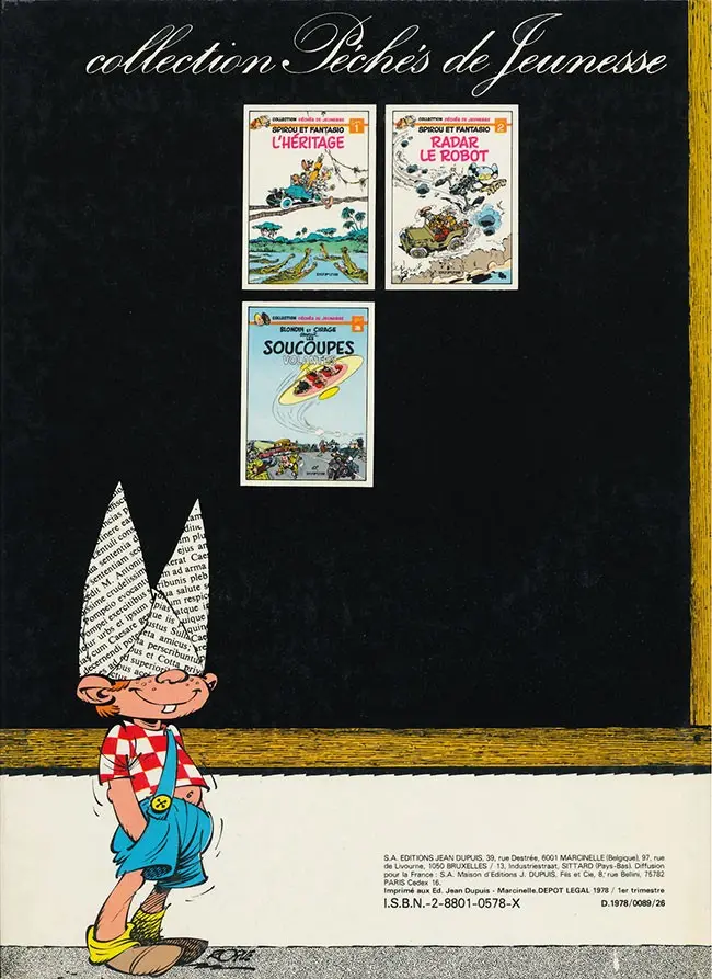 Verso de l'album Blondin et Cirage Tome 9 Les soucoupes volantes