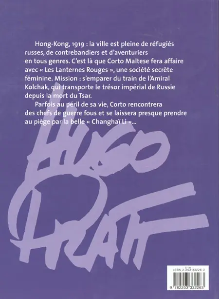 Verso de l'album Corto Maltese Tome 4 Corto Maltese en Sibérie
