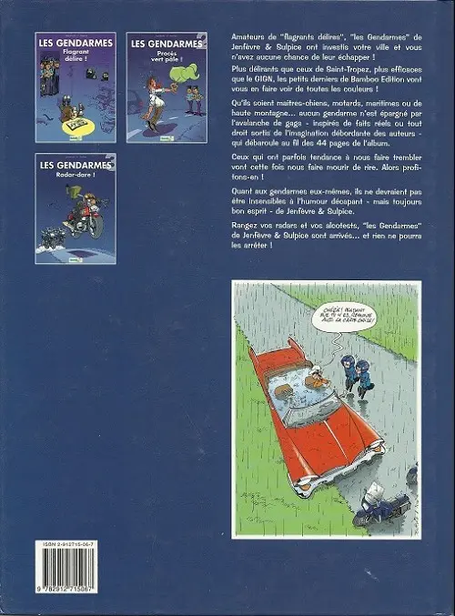 Verso de l'album Les Gendarmes Tome 2 Procès vert pâle !