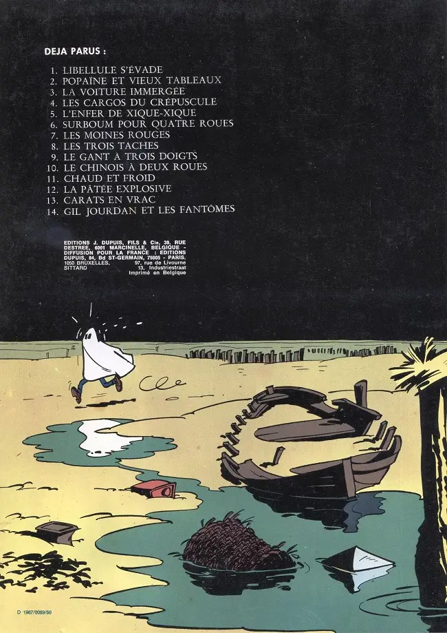 Verso de l'album Gil Jourdan Tome 7 Les moines rouges