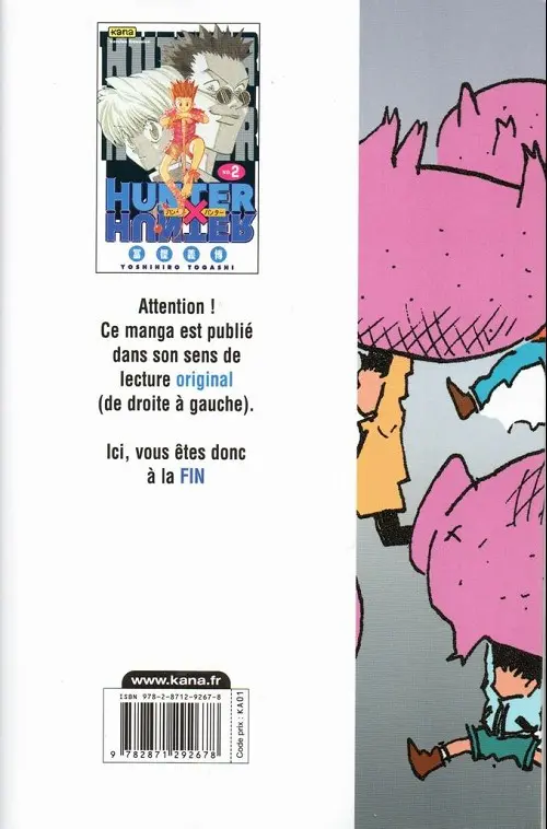 Verso de l'album Hunter X Hunter N° 2
