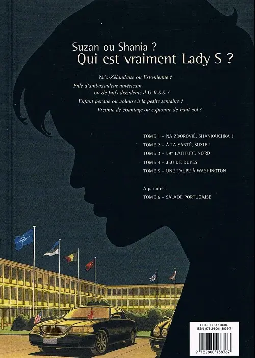 Verso de l'album Lady S. Tome 3 59° Latitude Nord
