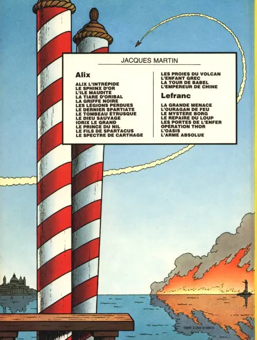 Verso de l'album Lefranc Tome 6 Opération Thor