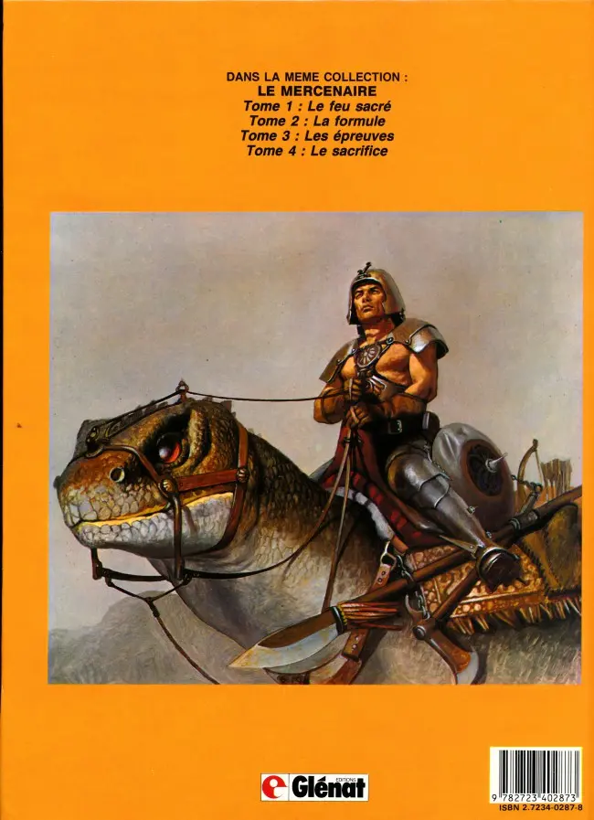 Verso de l'album Le Mercenaire Tome 1 Le feu sacré