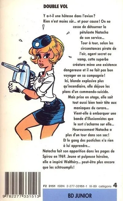 Verso de l'album Natacha Tome 5 Double vol