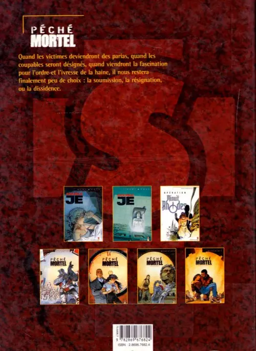 Verso de l'album Péché Mortel Tome 3 Résistances