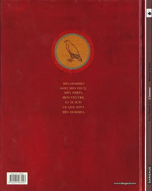 Verso de l'album Pour l'Empire Tome 1 L'honneur