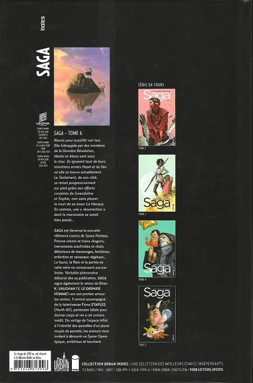 Verso de l'album Saga Tome 6