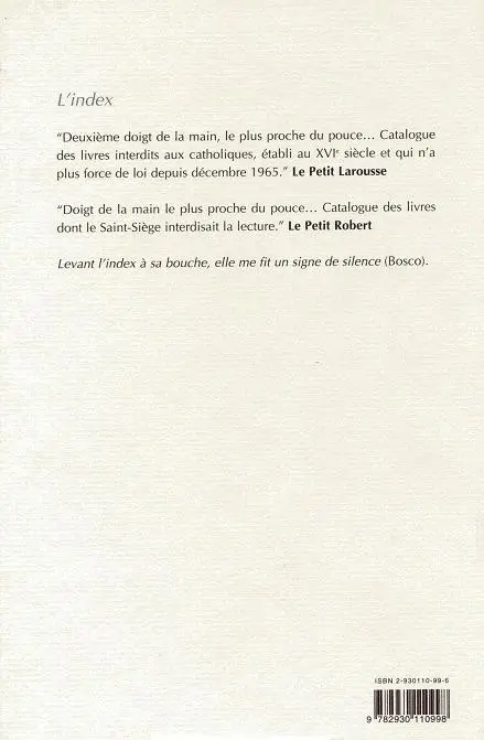 Verso de l'album Fleurs du mal