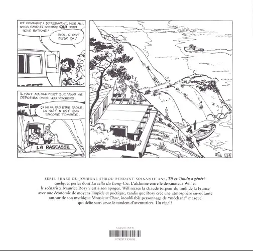 Verso de l'album Tif et Tondu Tome 8 La villa du Long-Cri