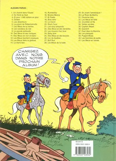 Verso de l'album Les Tuniques Bleues Tome 1 Un chariot dans l'Ouest