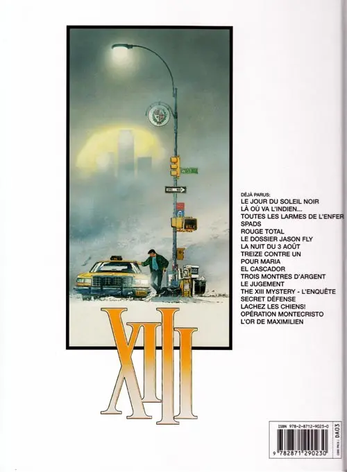 Verso de l'album XIII Tome 4 SPADS
