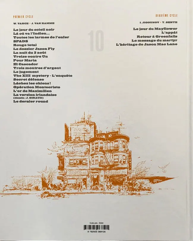 Verso de l'album XIII Tome 10 El cascador