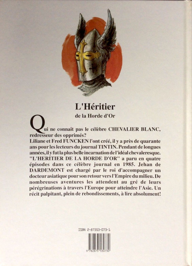 Verso de l'album Le Chevalier blanc Tome 11 L'héritier de la horde d'or