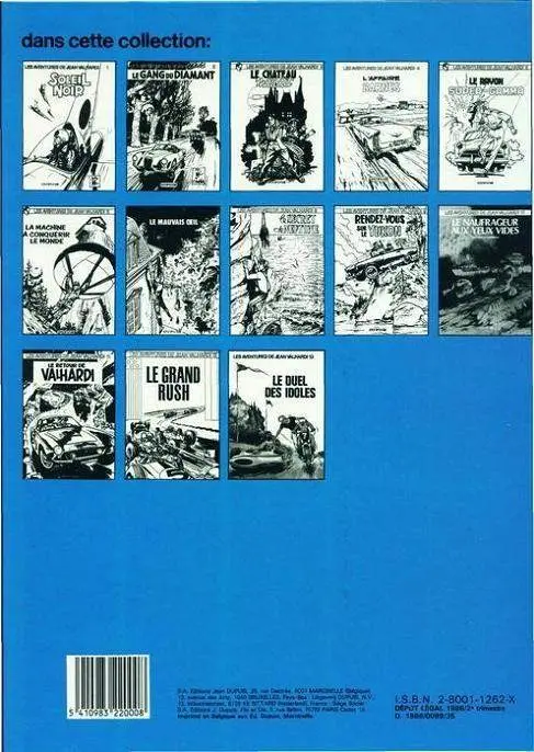 Verso de l'album Valhardi Tome 13 Le duel des idoles
