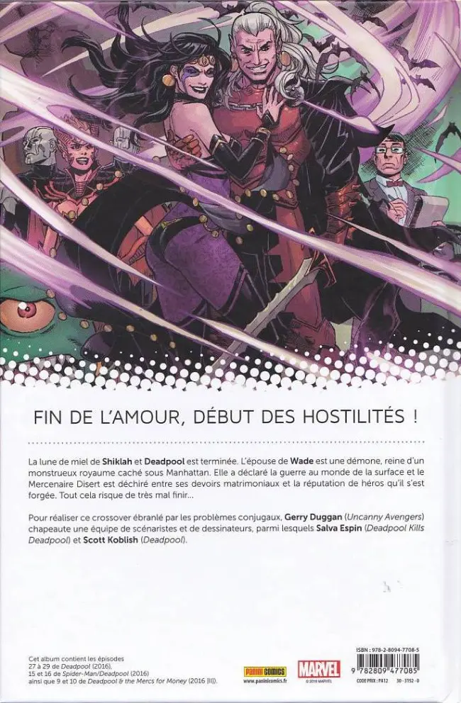 Verso de l'album All-New Deadpool Tome 6 Jusqu'à ce que la mort...