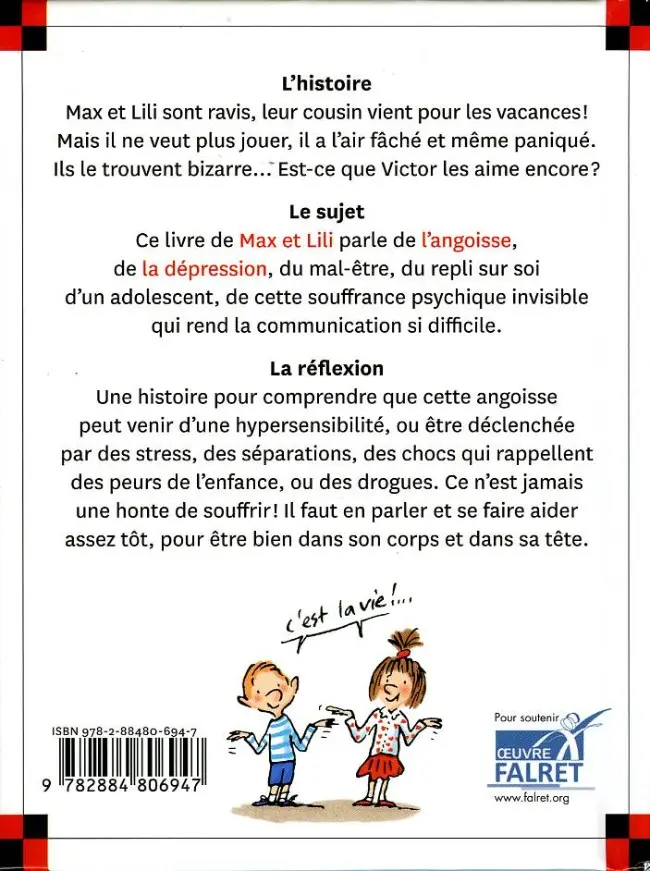 Verso de l'album Ainsi va la vie Tome 107 Max et Lili trouvent leur cousin angoissé