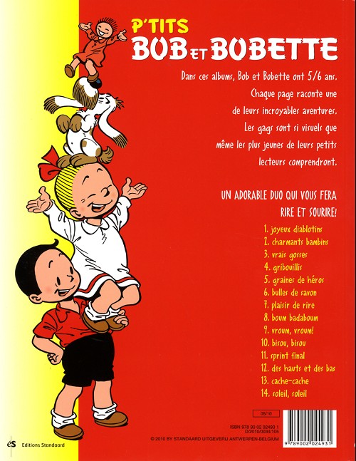 Verso de l'album Bob et Bobette (P'tits) Tome 14 Soleil, soleil