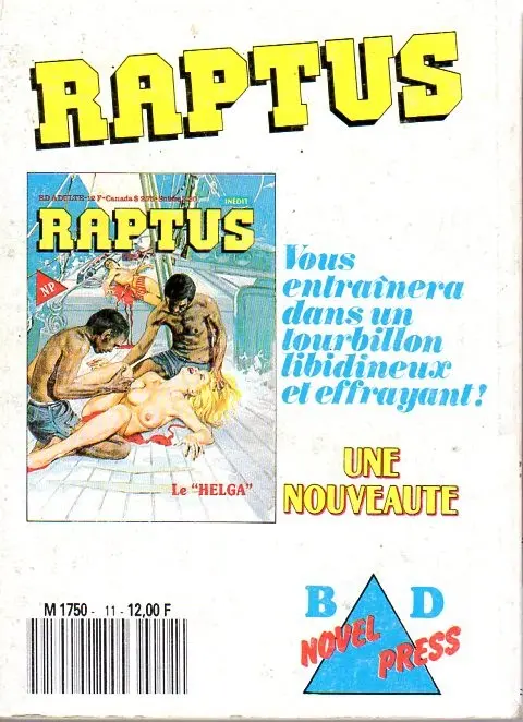 Verso de l'album Histoires sanglantes Tome 11 Frustration