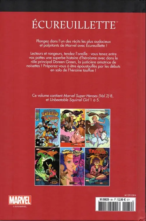Verso de l'album Le meilleur des Super-Héros Marvel Tome 84 Ecureuillette