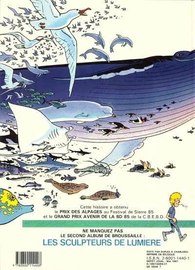 Verso de l'album Broussaille Tome 1 Les baleines publiques