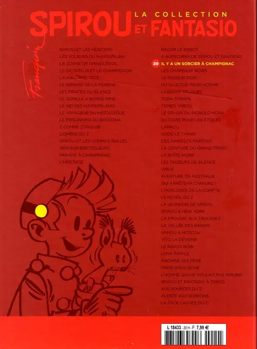 Verso de l'album Spirou et Fantasio La collection Tome 20 Il y a un sorcier à Champignac