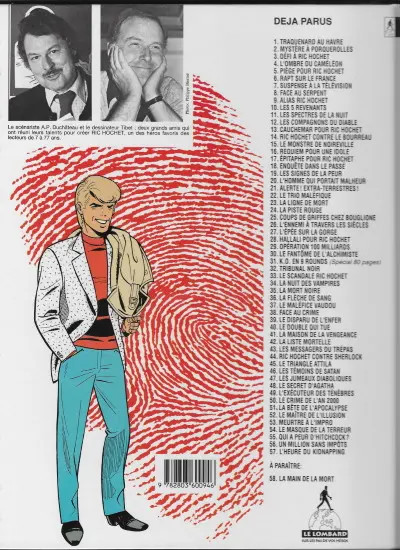 Verso de l'album Ric Hochet Tome 24 La piste rouge