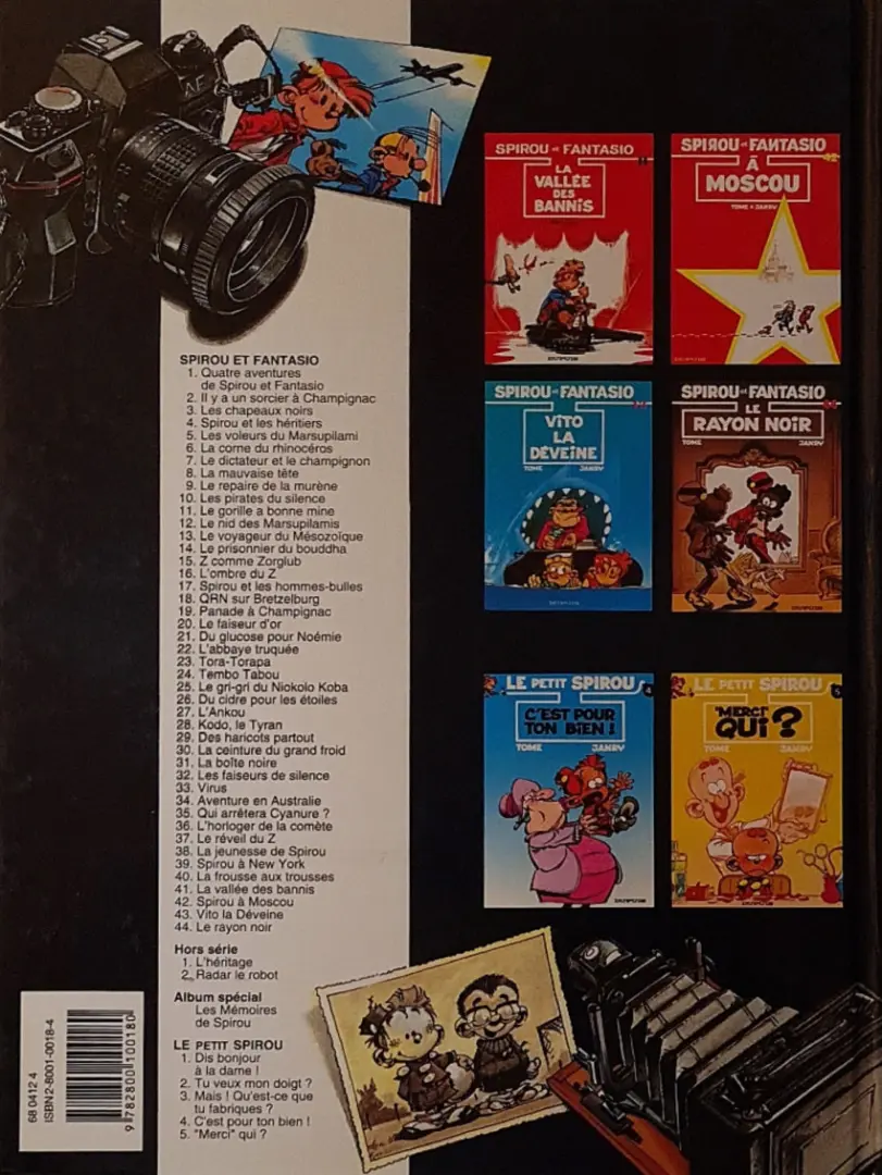 Verso de l'album Spirou et Fantasio Tome 16 L'ombre du z