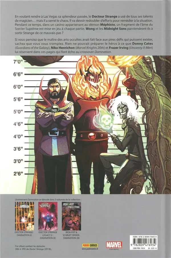 Verso de l'album Doctor Strange Legacy Tome 2 Damnation (II)
